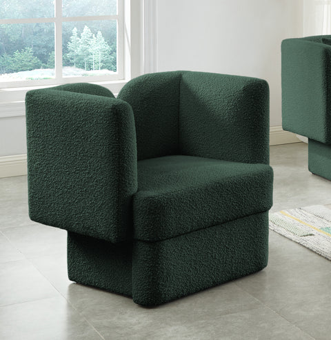 Arden Green Boucle Fabric Upholstered Chair, 1 Piece