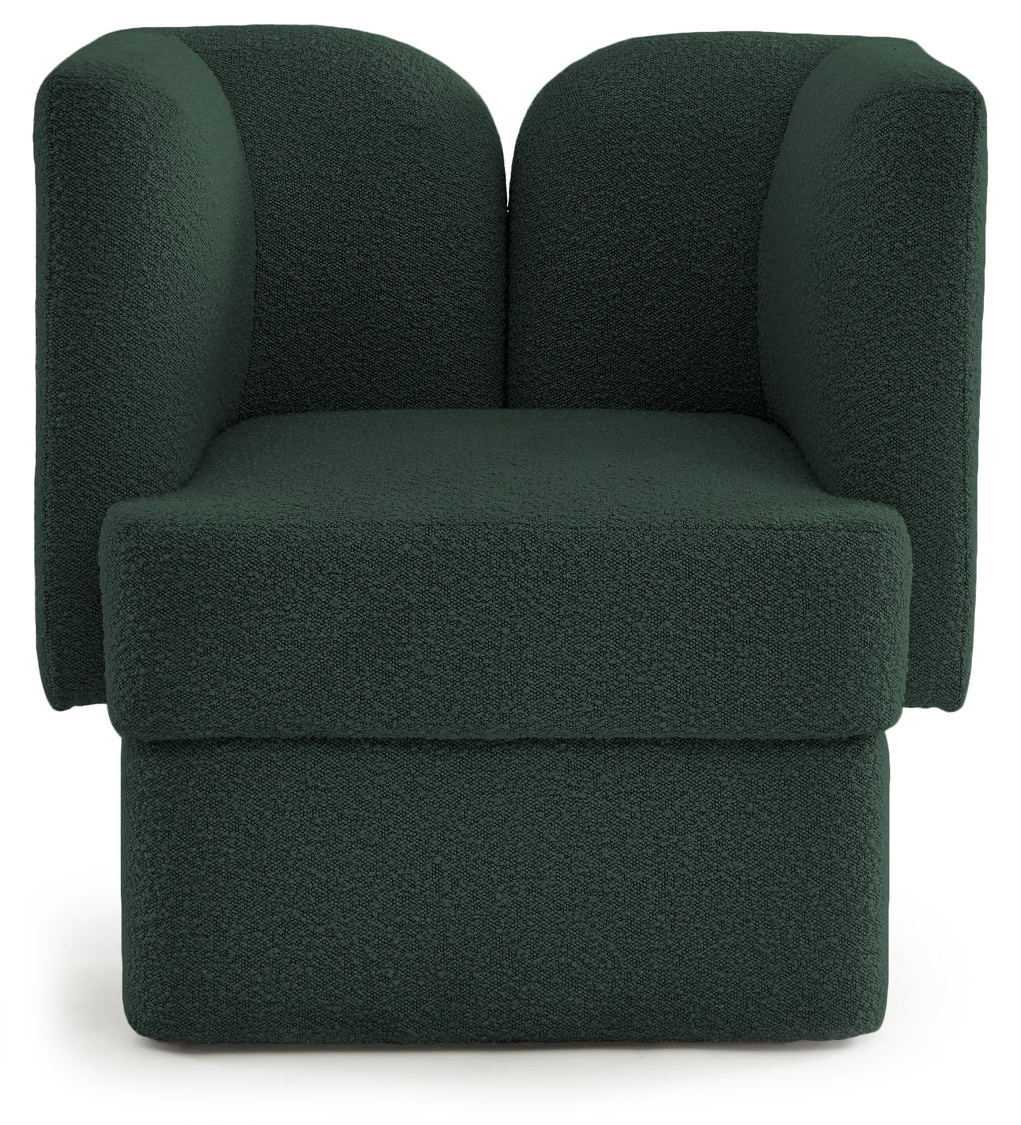 manchester green boucle fabric chair c