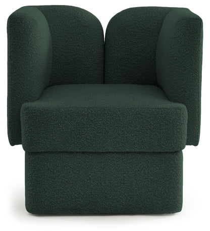 Manchester Green Boucle Fabric Chair C