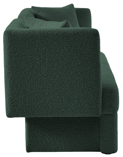 Arden 68" Green Boucle Fabric Upholstered Loveseat, 1 Piece