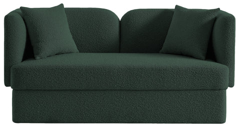 Arden 68" Green Boucle Fabric Upholstered Loveseat, 1 Piece