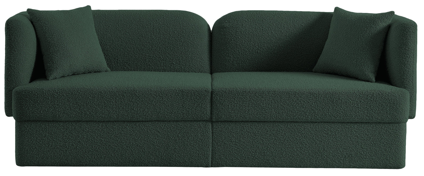 manchester green boucle fabric sofa s