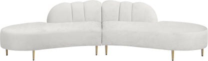 Preston Cream Velvet 2pc. Sectional Sectional