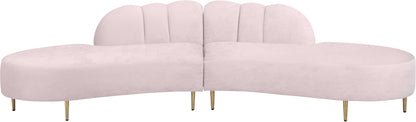 Preston Pink Velvet 2pc. Sectional Sectional