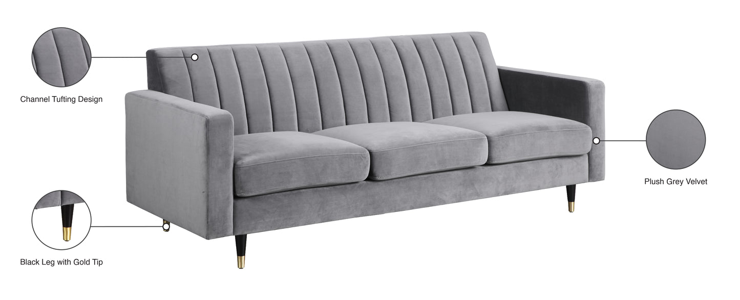 brandy grey velvet sofa s