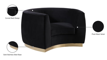 Allure Black Velvet Chair C