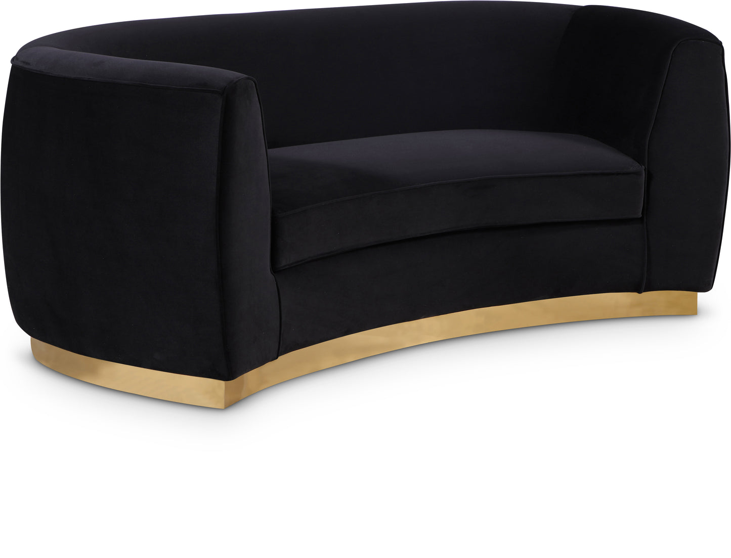 woodloch black velvet loveseat