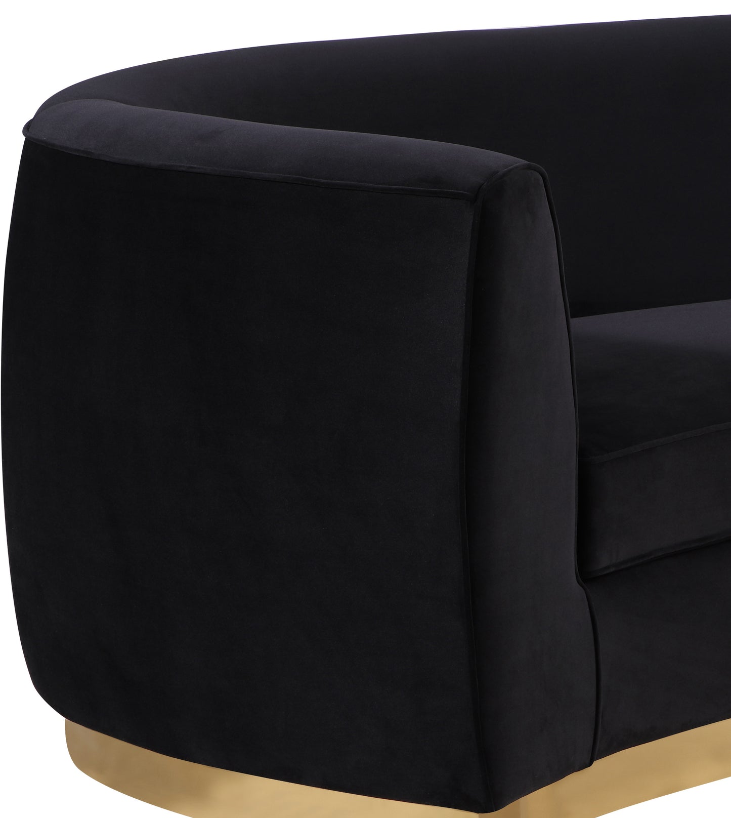 woodloch black velvet loveseat