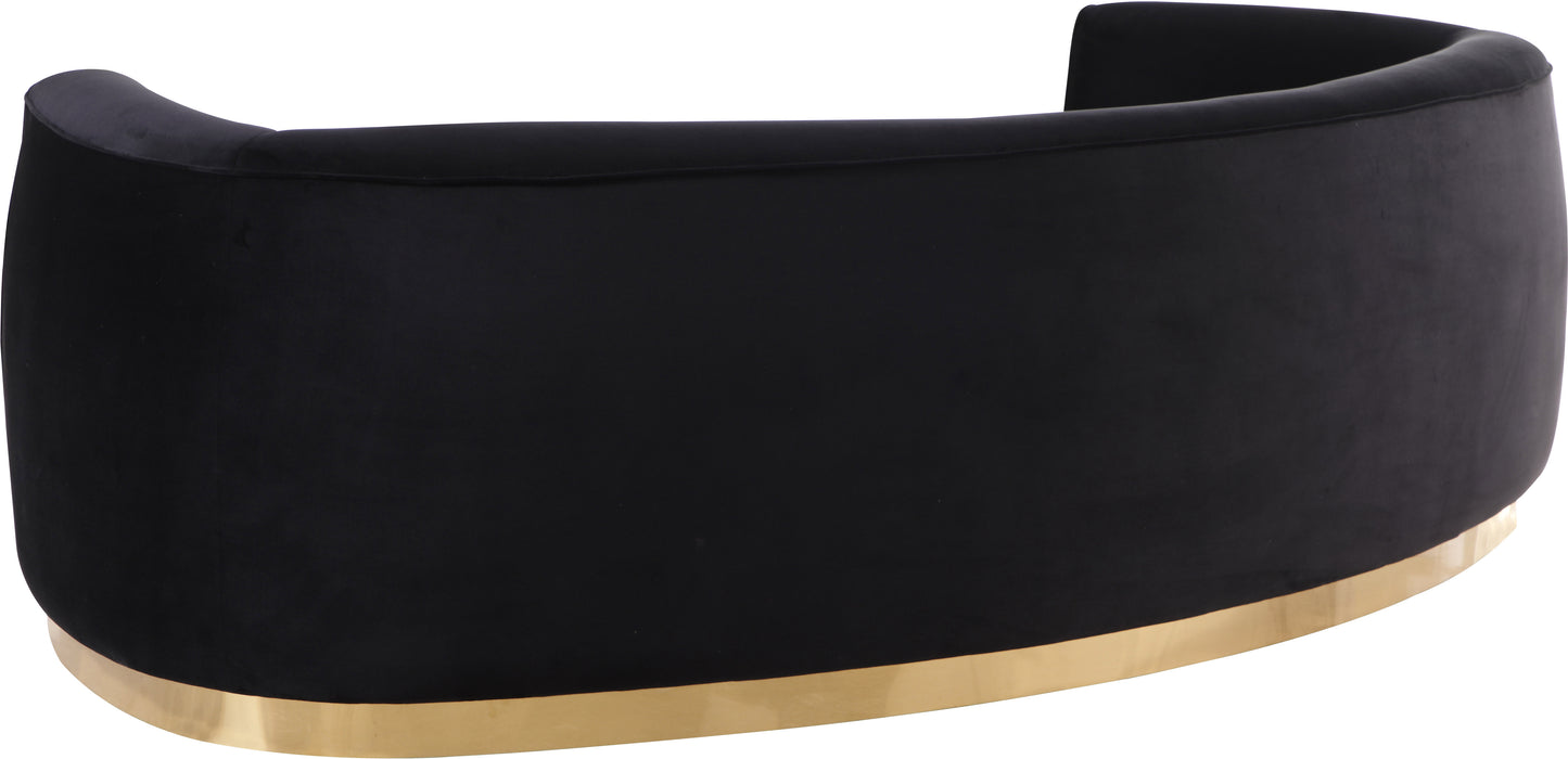 woodloch black velvet sofa