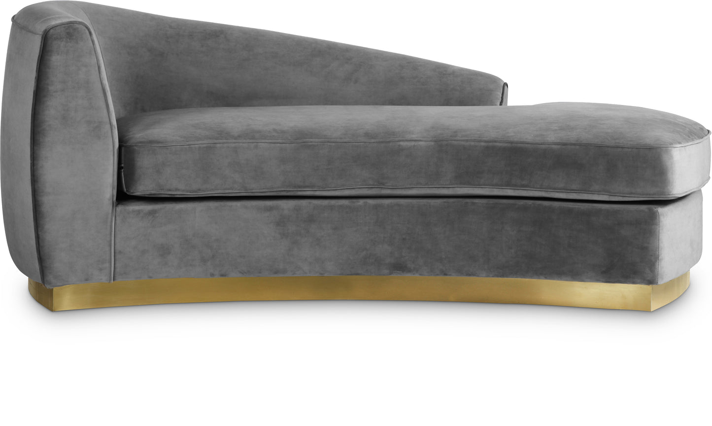 woodloch grey velvet chaise