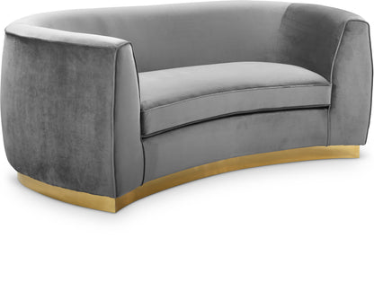 Woodloch Grey Velvet Loveseat