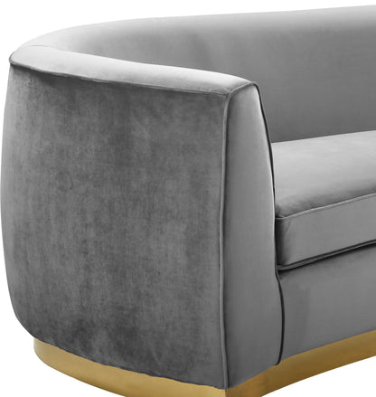 Woodloch Grey Velvet Loveseat