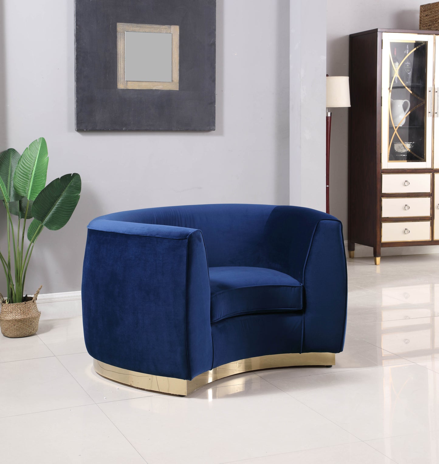 woodloch navy velvet chair