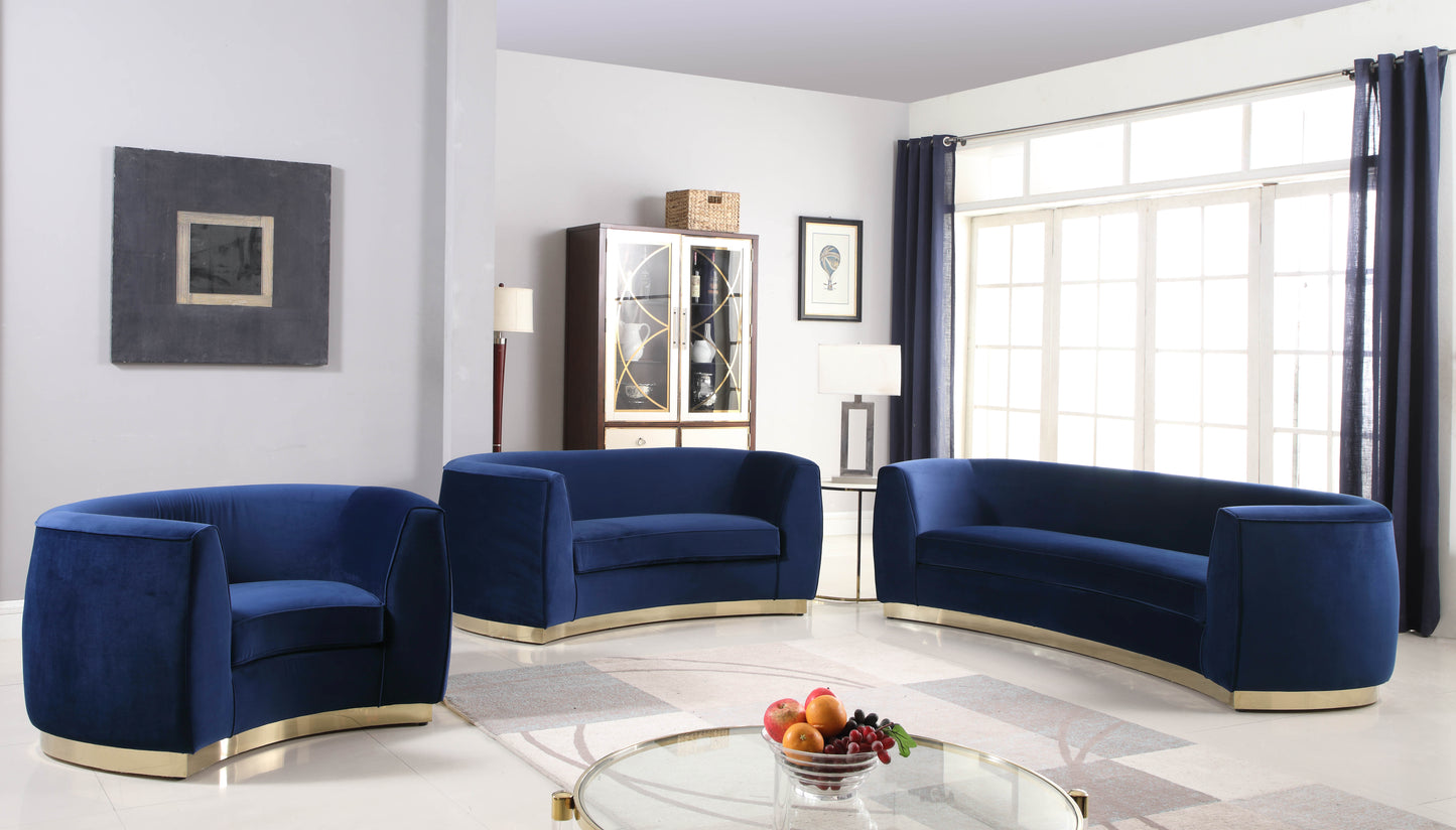 allure navy velvet chair c