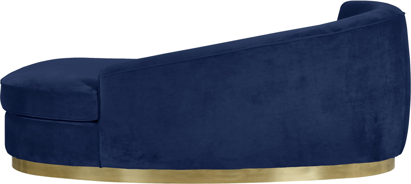 woodloch navy velvet chaise