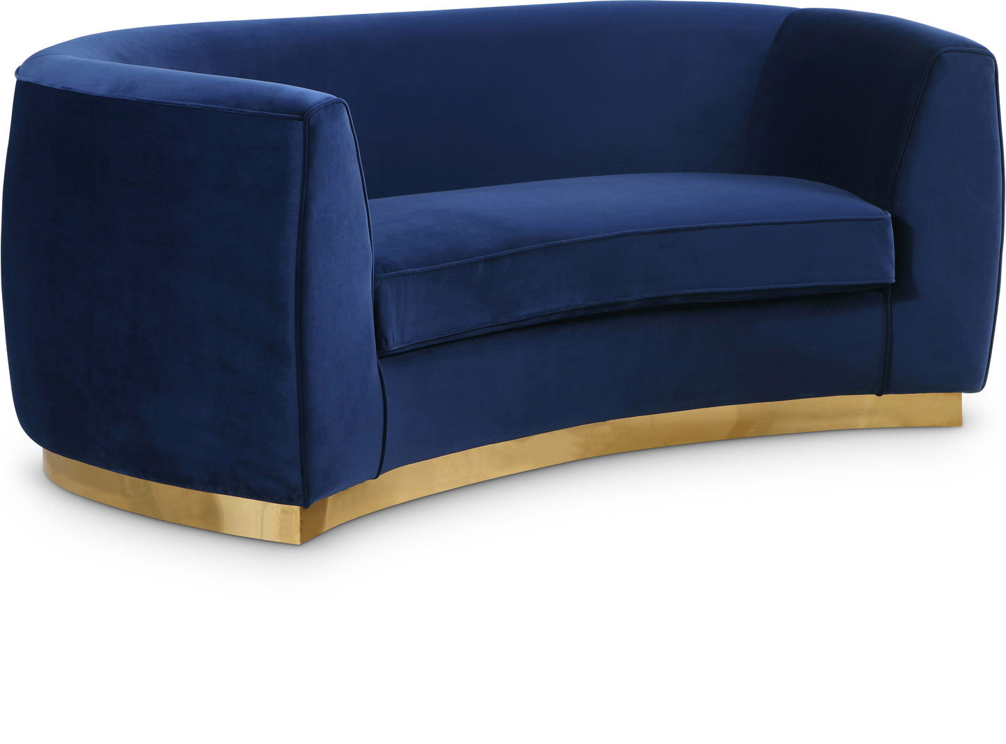 woodloch navy velvet loveseat