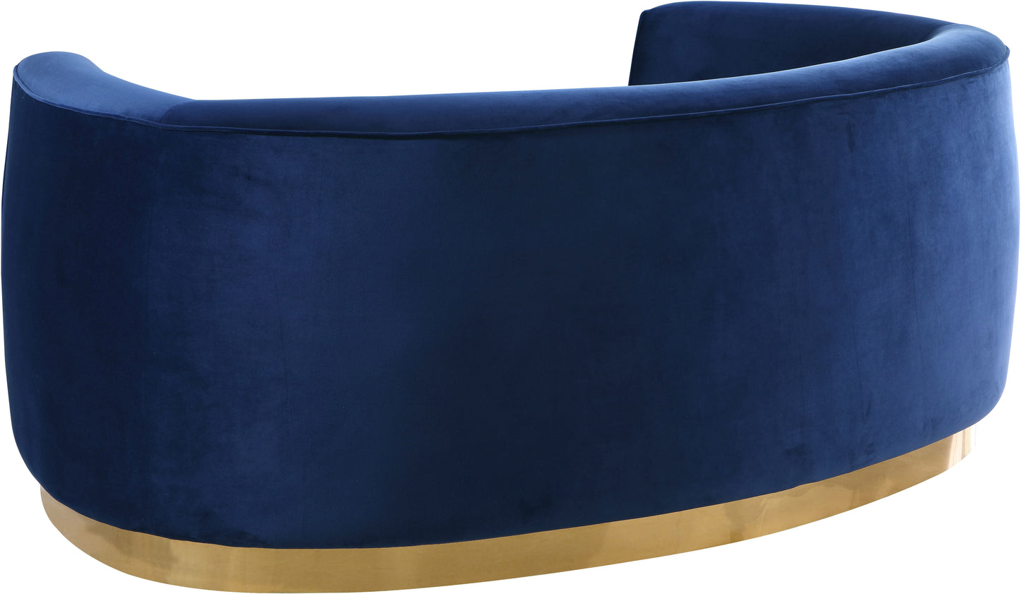 woodloch navy velvet loveseat