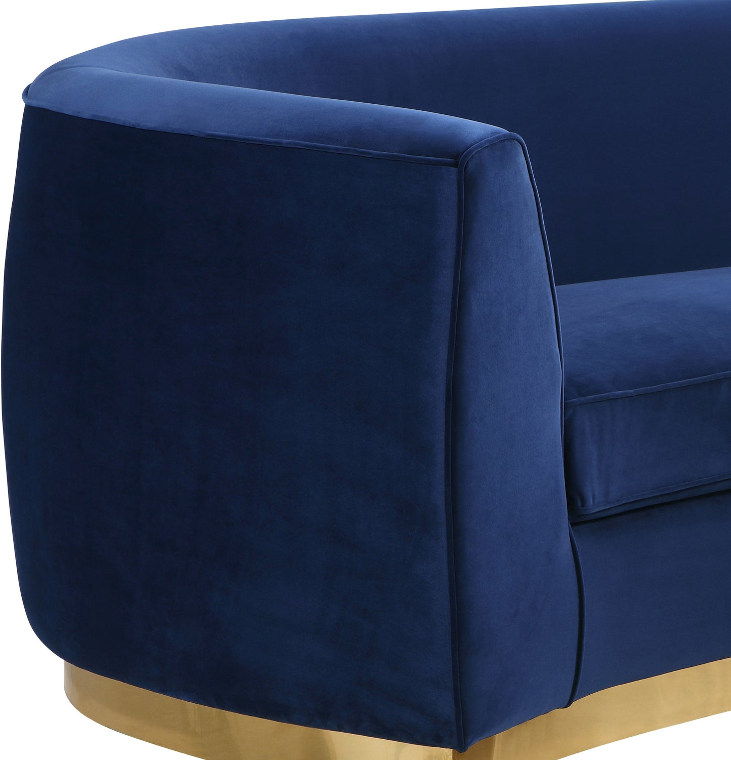 woodloch navy velvet loveseat