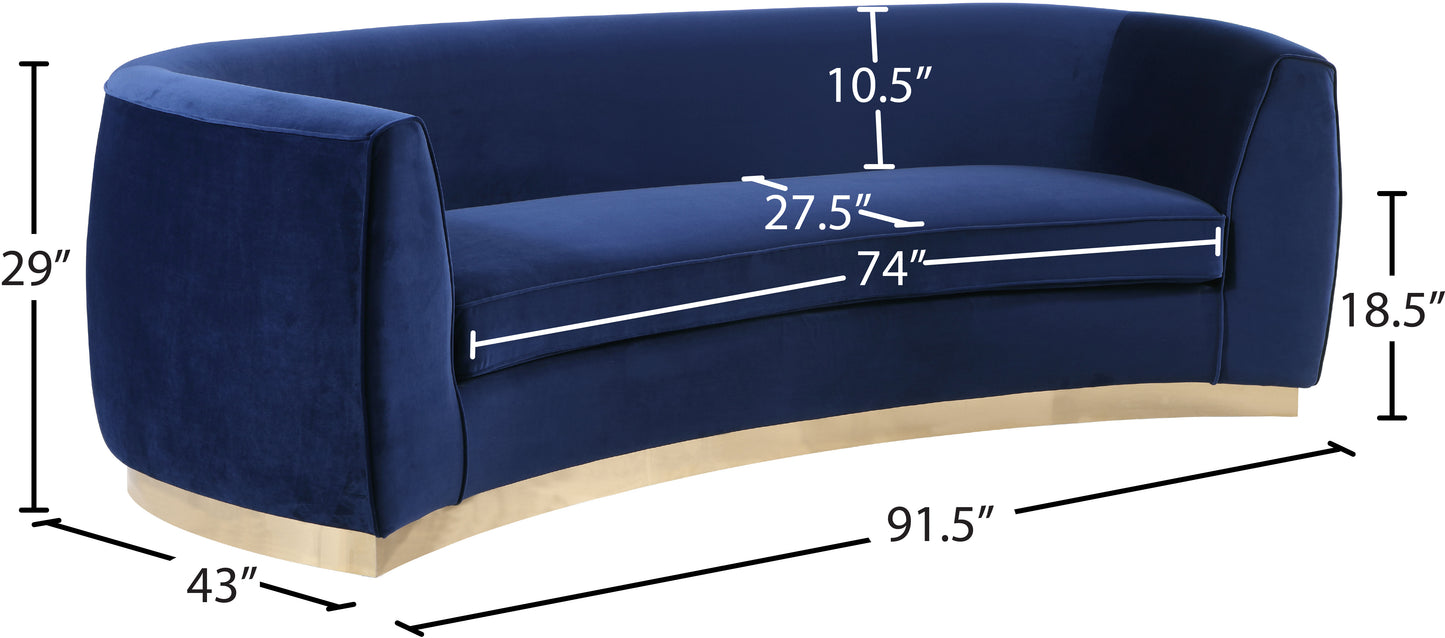 woodloch navy velvet sofa