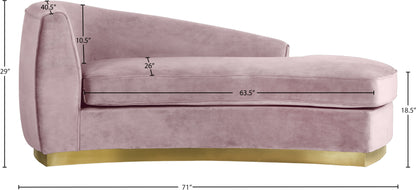 Allure Pink Velvet Chaise Chaise