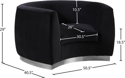 Allure Black Velvet Chair C