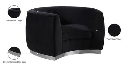 Allure Black Velvet Chair C