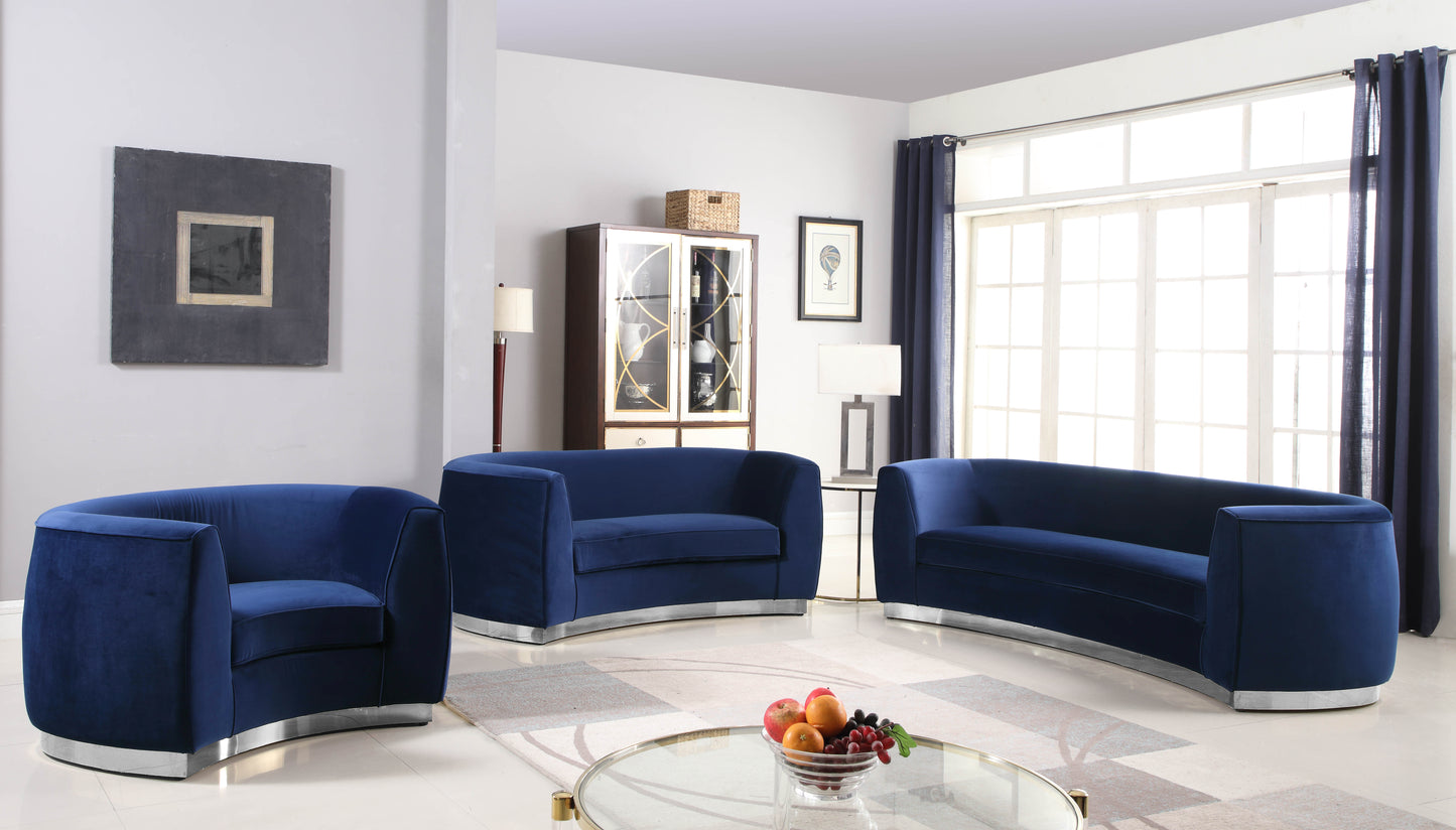 allure navy velvet chair c