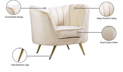 Lily Cream Velvet Chair C