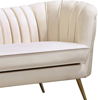 Lily Cream Velvet Sofa S