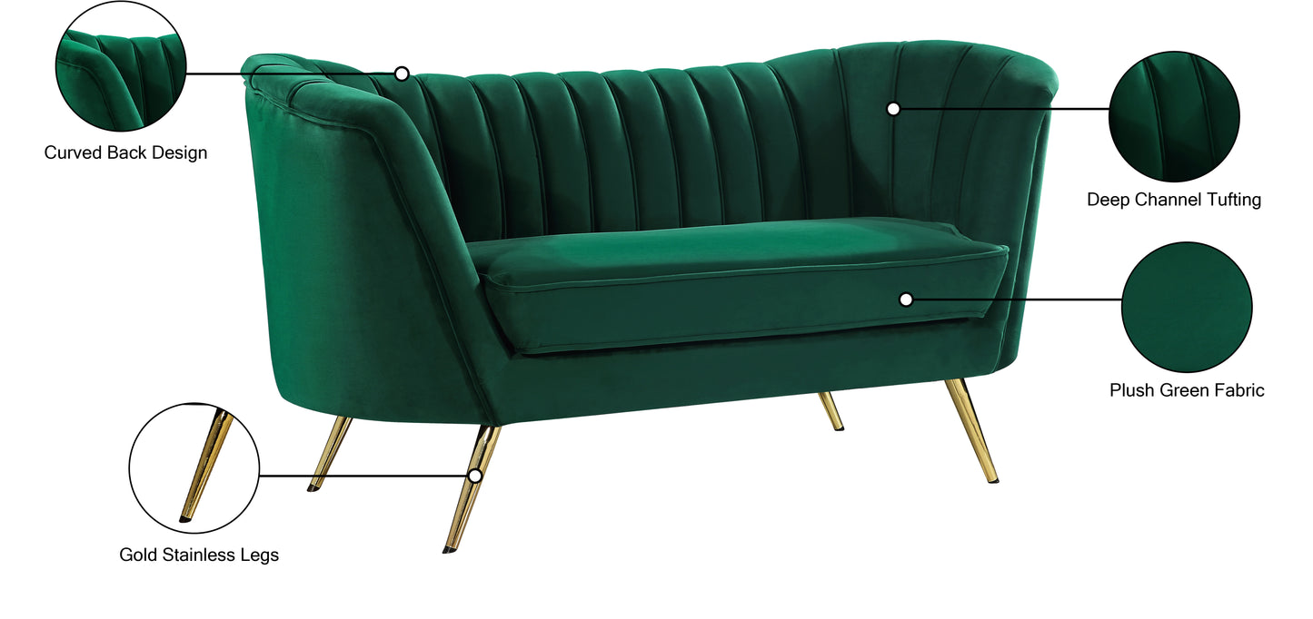 lily green velvet loveseat l