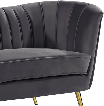 Lily Grey Velvet Sofa S