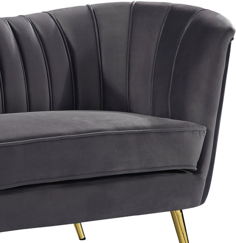 Lily Grey Velvet Sofa S