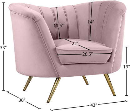 Lily Pink Velvet Chair C