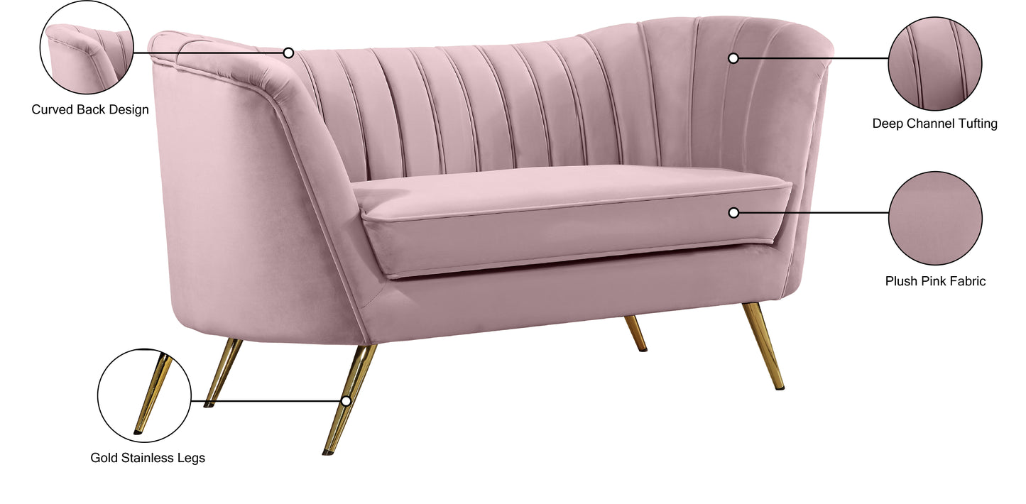 lily pink velvet loveseat l