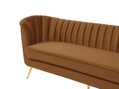 Lily Saddle Velvet Sofa S