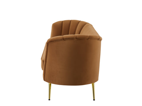 Lily Saddle Velvet Sofa S
