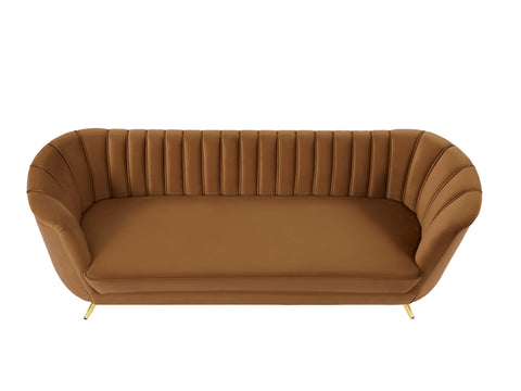 Lily Saddle Velvet Sofa S