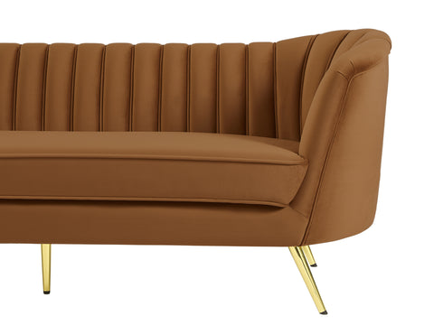 Lily Saddle Velvet Sofa S