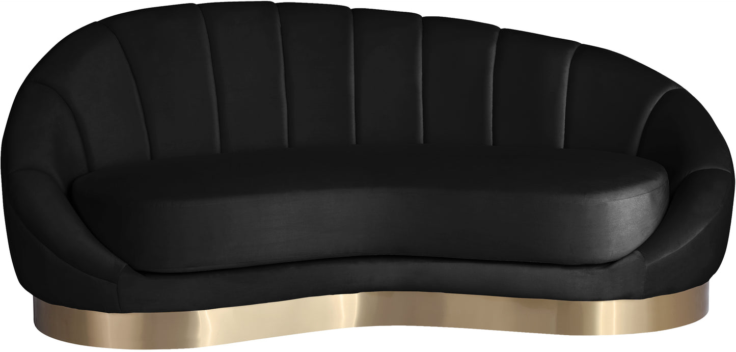 kendra black velvet chaise chaise