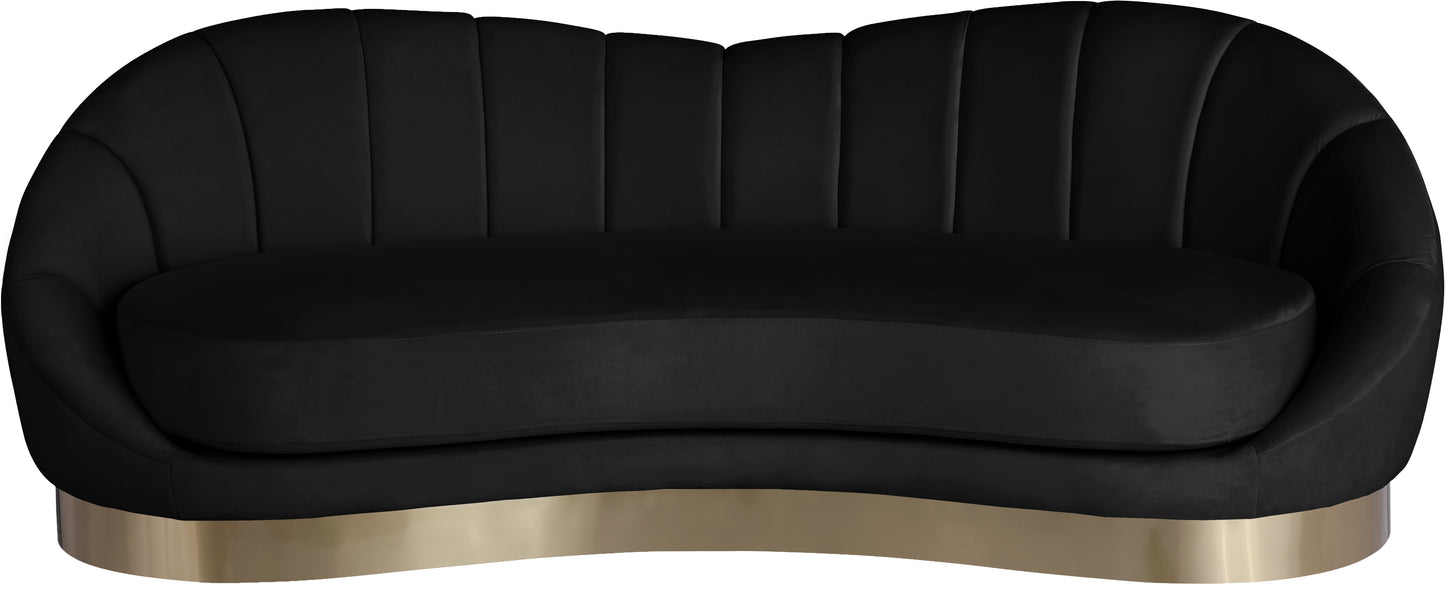 kendra black velvet sofa s