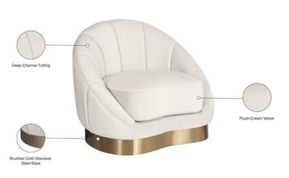 Kendra Cream Velvet Chair C