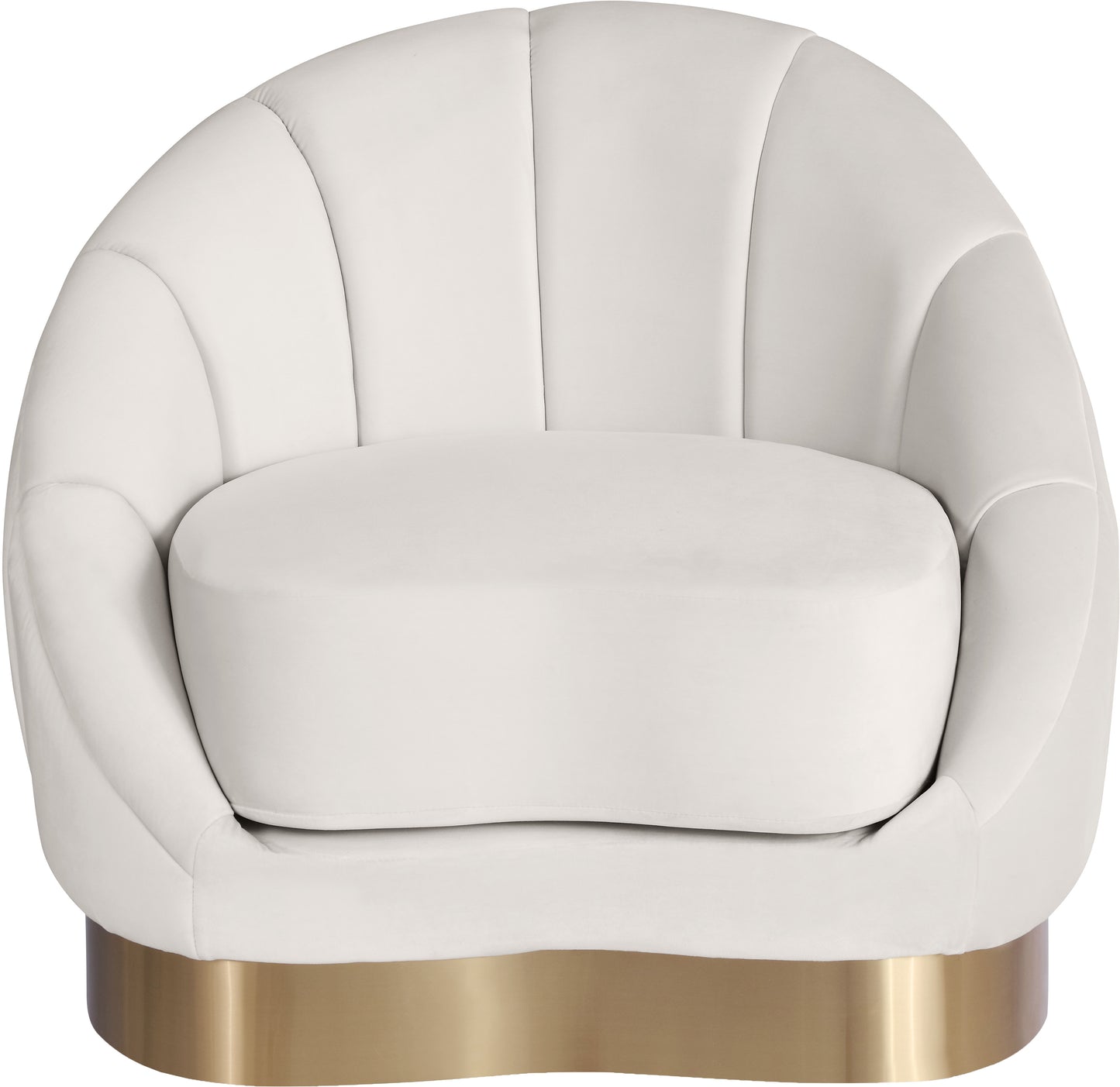 kendra cream velvet chair c