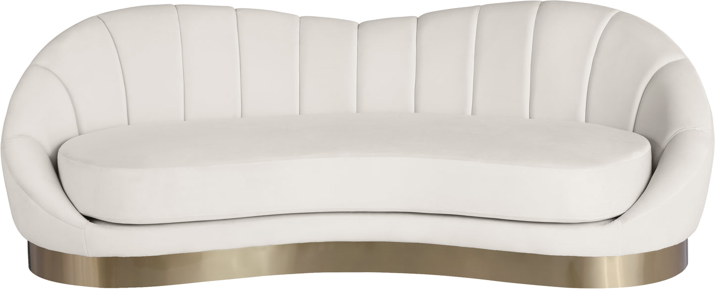 kendra cream velvet sofa s