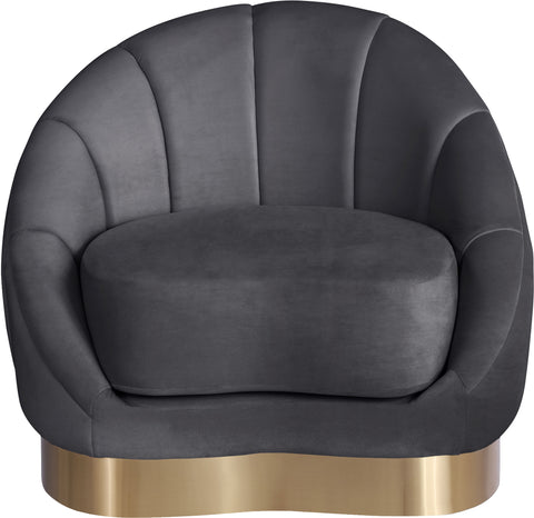 Kendra Grey Velvet Chair C