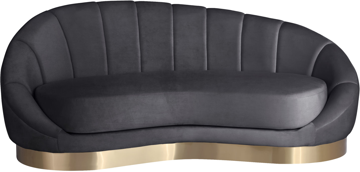 kendra grey velvet chaise chaise