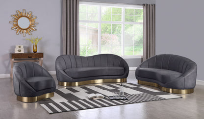 Kendra Grey Velvet Sofa S