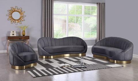 Kendra Grey Velvet Sofa S