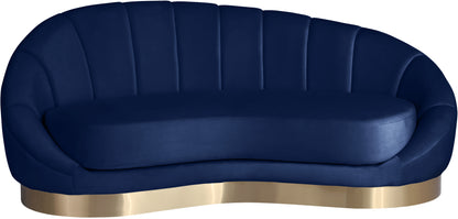 Kendra Navy Velvet Chaise Chaise