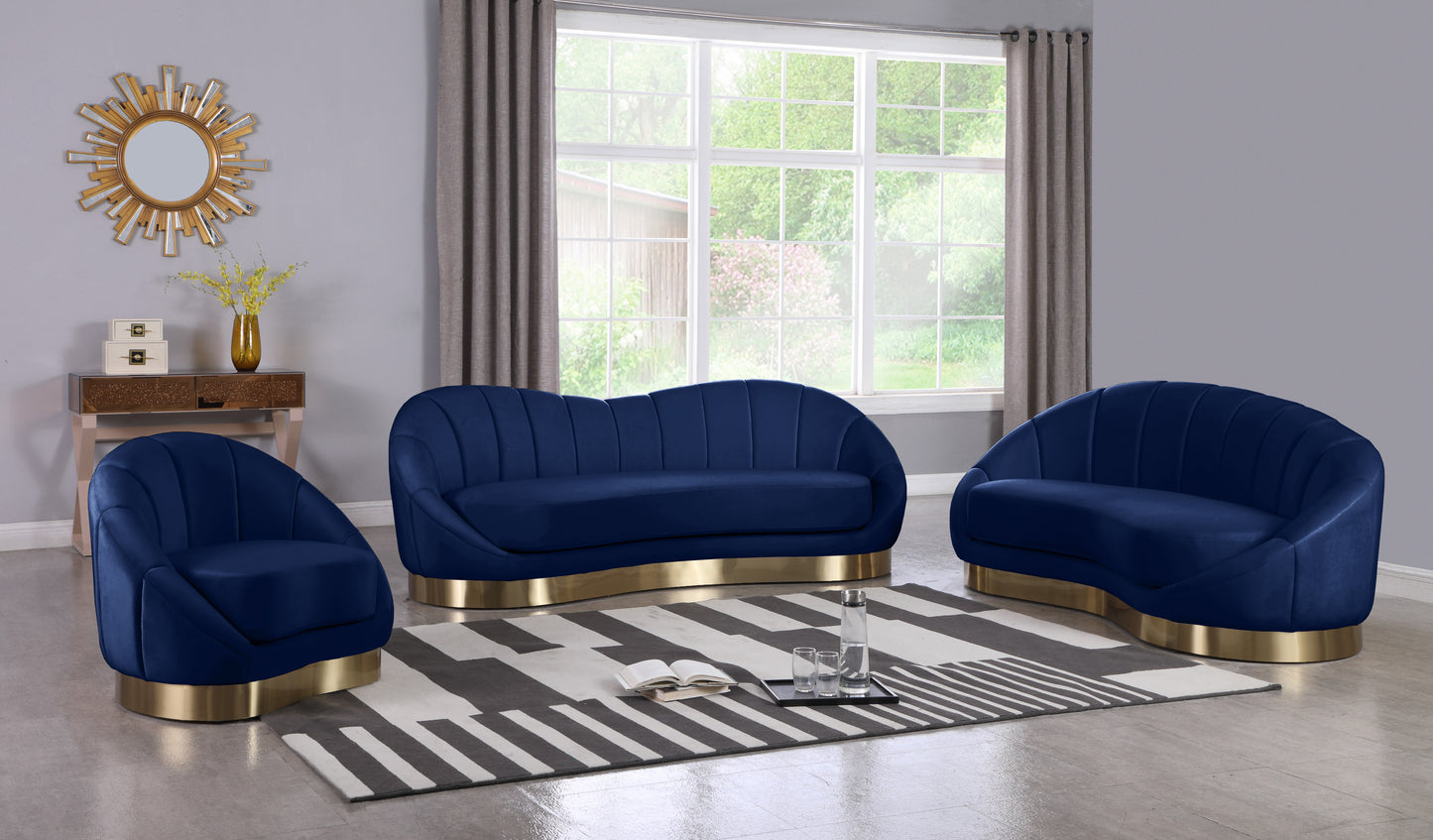 kendra navy velvet chaise chaise