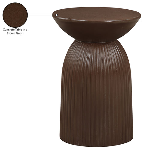 Veda Brown Concrete Indoor/Outdoor End Table, 1 Piece
